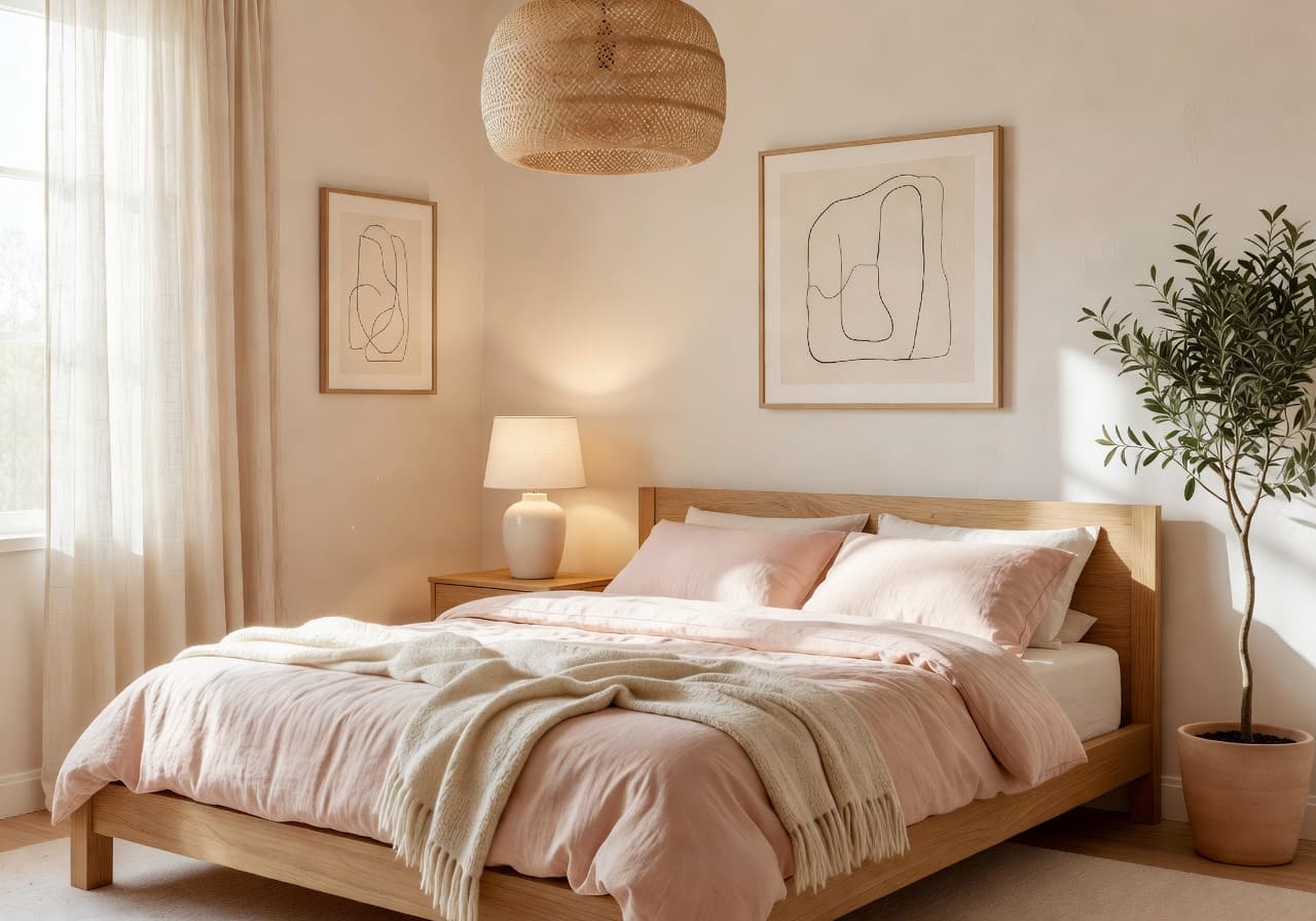 After AI redesign — Before and After Bedroom AI Room Makeover in Cozy Soft Modern style by DecorAI