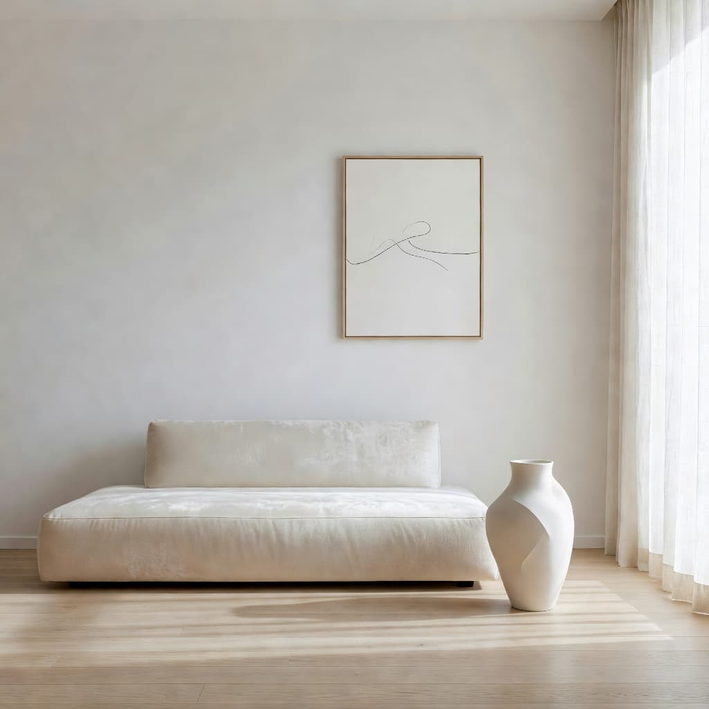 Minimalist AI interior design style preview from DecorAI